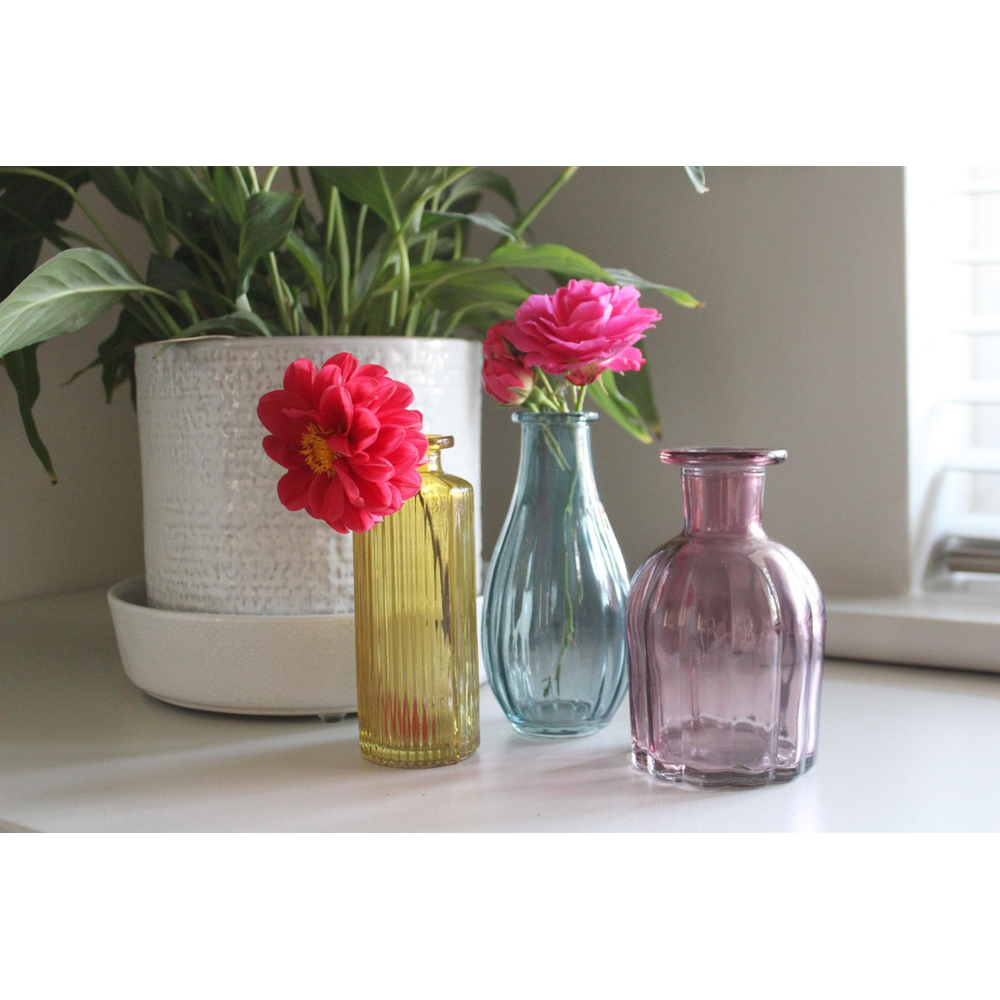 Premium Boho Glass Vases - Set of 3 | Colorful & Elegant Décor