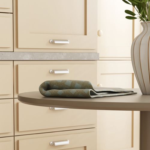 HOMCOM Round Dining Table w/ Steel Base, Non-slip Pad for Living Room