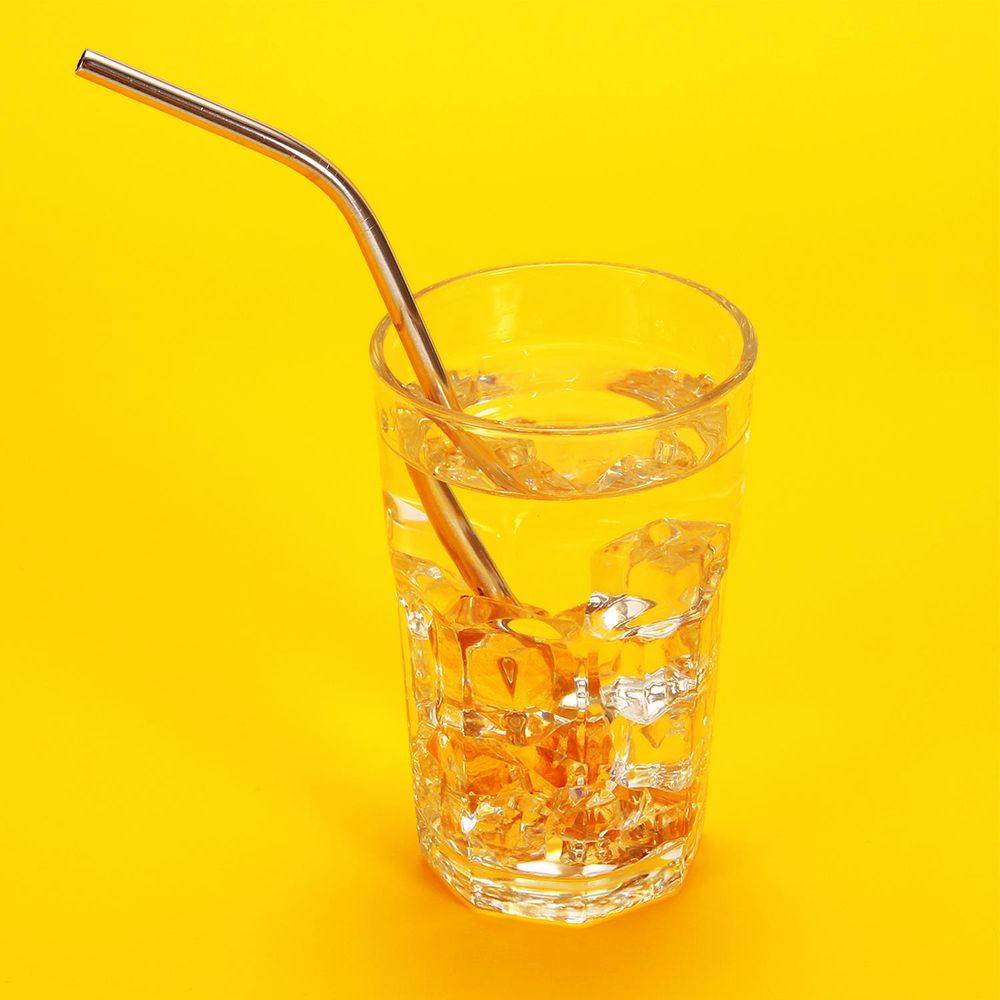 Reusable 8pc Stainless Steel Straws with 2 Cleaning Brushes