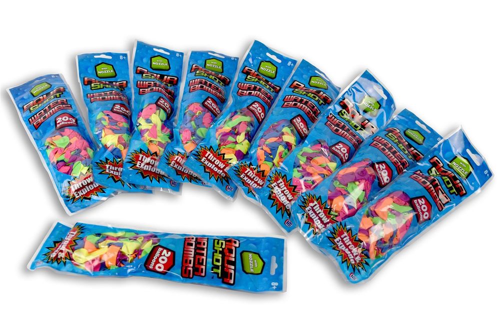 Premium Water Bombs with Nozzle - 200-Pack - Fun & Safe - Suitable for Kids 8+".