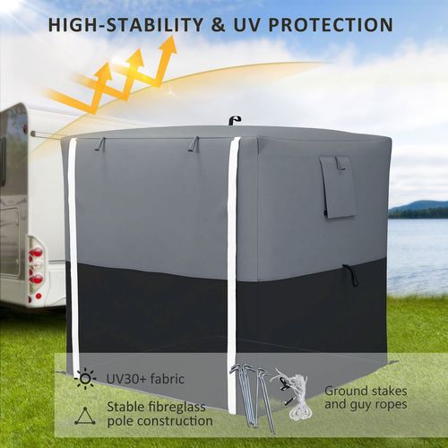 Outsunny 2 x 2m Pop Up Gazebo with Sides Easy up Party Tent with Carry Bag Black