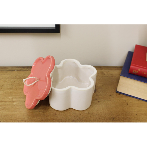 Orange Flower Shape Trinket Box