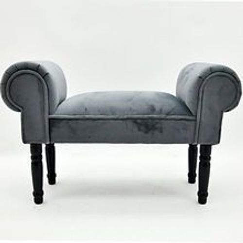 GREY VELVET WINDOW SEAT