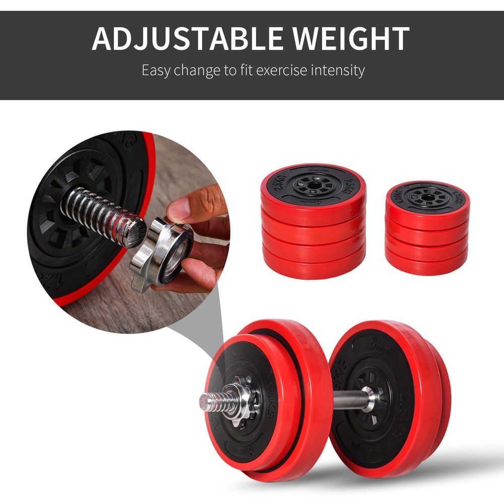Premium 20KG Dumbbell & Barbell Set - Home Gym Exercise Equipment