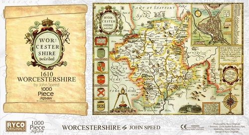 Worcestershire Historical Map 1000 Piece Jigsaw Puzzle (1610)