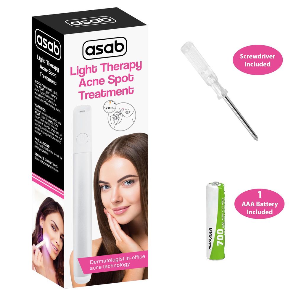 ASAB Light Therapy Acne Spot Treatment - SILVER AS-61683 5056157961683