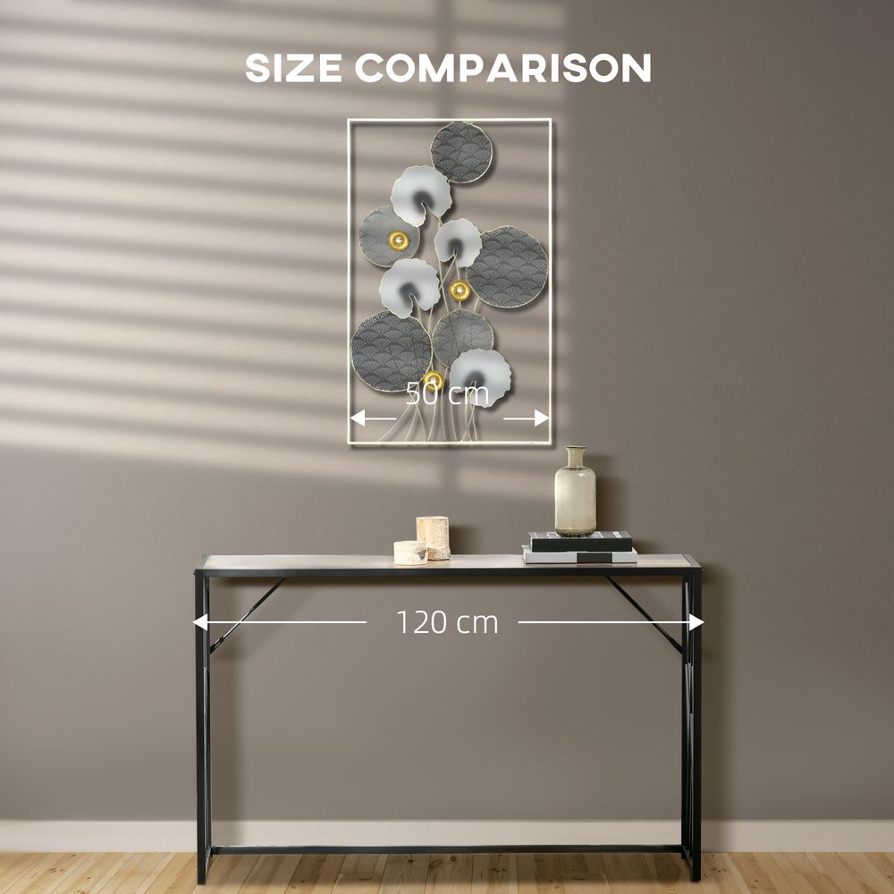 3D Metal Wall Art Leaves for Home Decor, Hanging Wall Sculpture, Gold