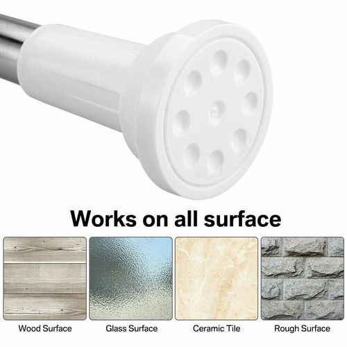 Heavy Duty Extendable Telescopic Shower Curtain Pole Rail Rod Bath Door Window