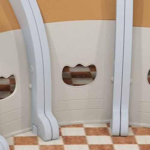 AIYAPLAY Kids Play Tunnel for Crawl and Climb, Monkey Design, Brown