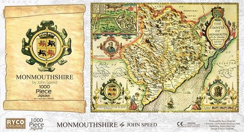 Montgomeryshire Historical Map 1000 Piece Jigsaw Puzzle (1610)