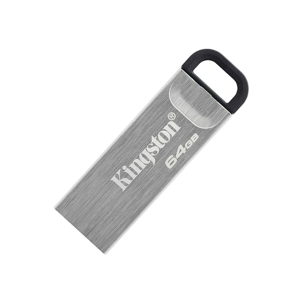Kingston DataTraveler Kyson USB 3.2 Gen 1 Flash Drive 64GB - Stylish Capless Metal Case