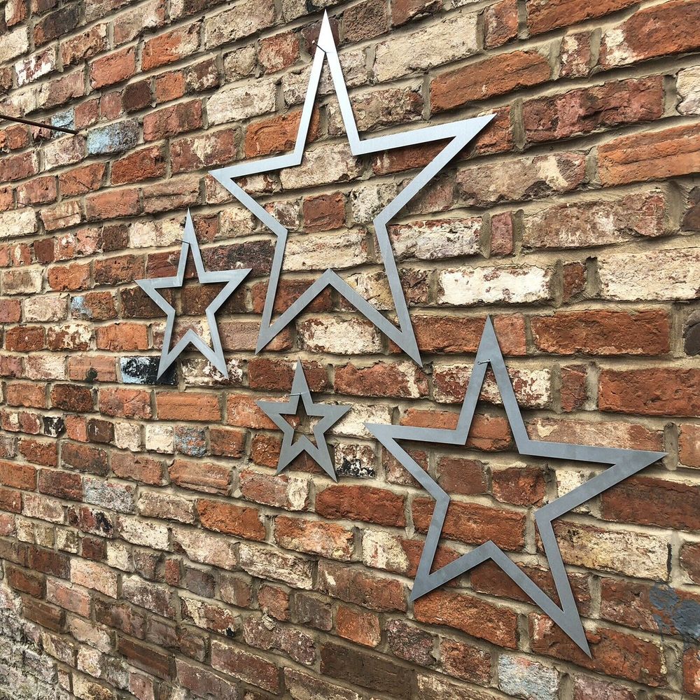 4 Steel Barn Stars Sign Metal Decorations - Versatile, High-Quality, Indoor/Outdoor Use