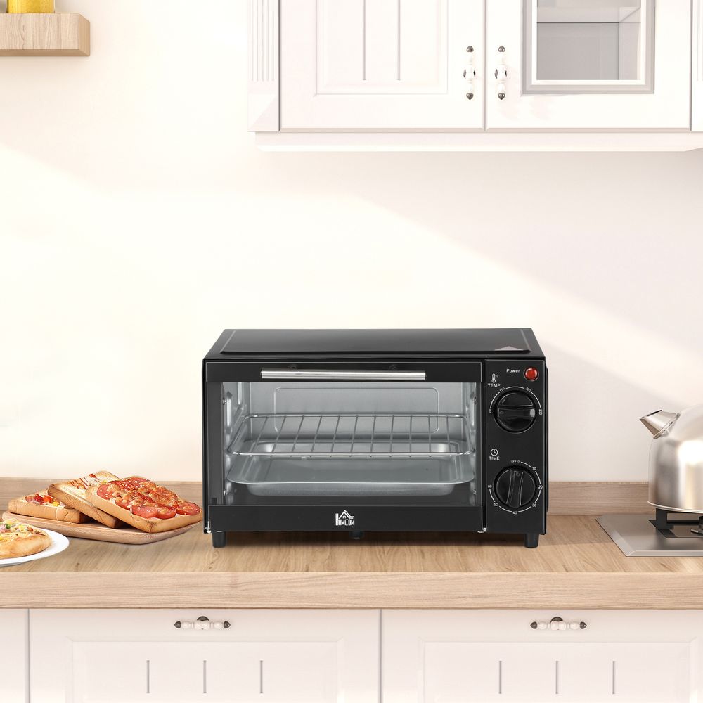 Mini Oven, 9L Countertop Electric Grill, Toaster Oven 750W