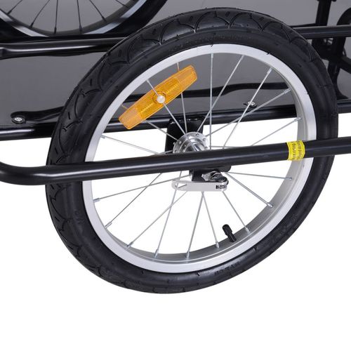 Folding Bicycle Cargo Storage Cart and Luggage Trailer with Hitch HOMCOM