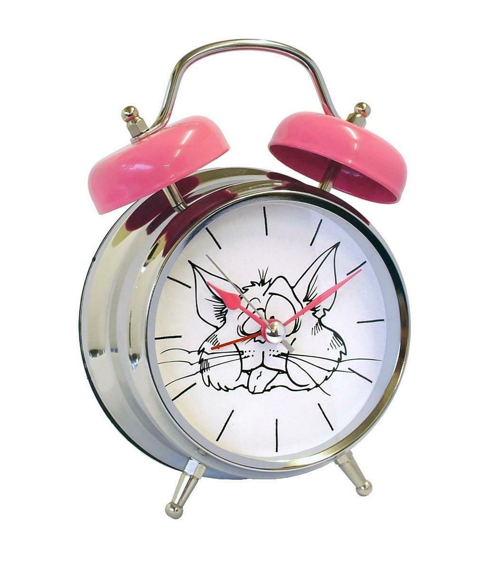 GTP Unisex Double Bell Quartz Alarm Clock - Cat Meow Sounding Voice - High Quality - IMP113