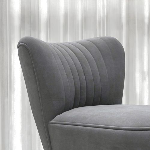 HOMCOM Accent Chair Wingback Armless Chair for Bedroom
