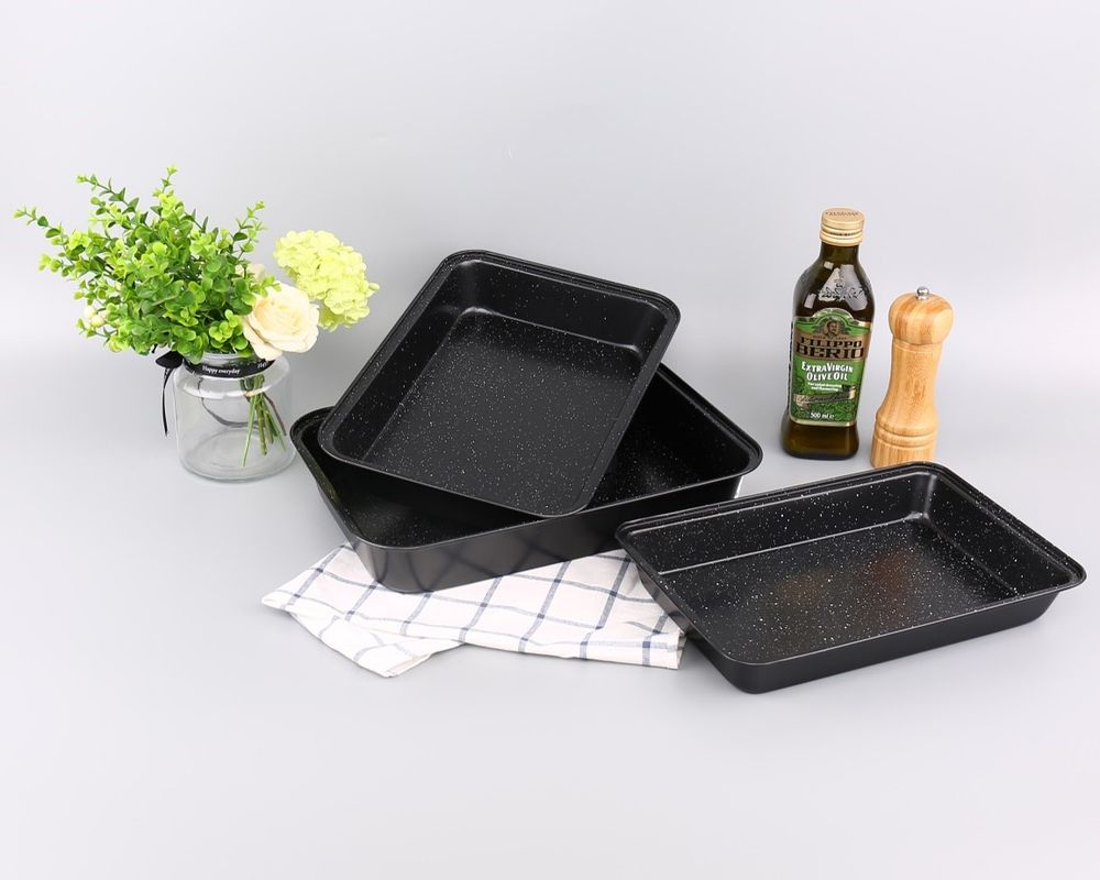 High Quality Durastone Set - 3 Roasting Trays: Non-Stick, Scratch-Resistant, Healthy Cooking - Limited Stock
