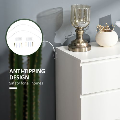 5 Drawer Cabinet Storage Cupboard Sideboard Organiser Living Room White