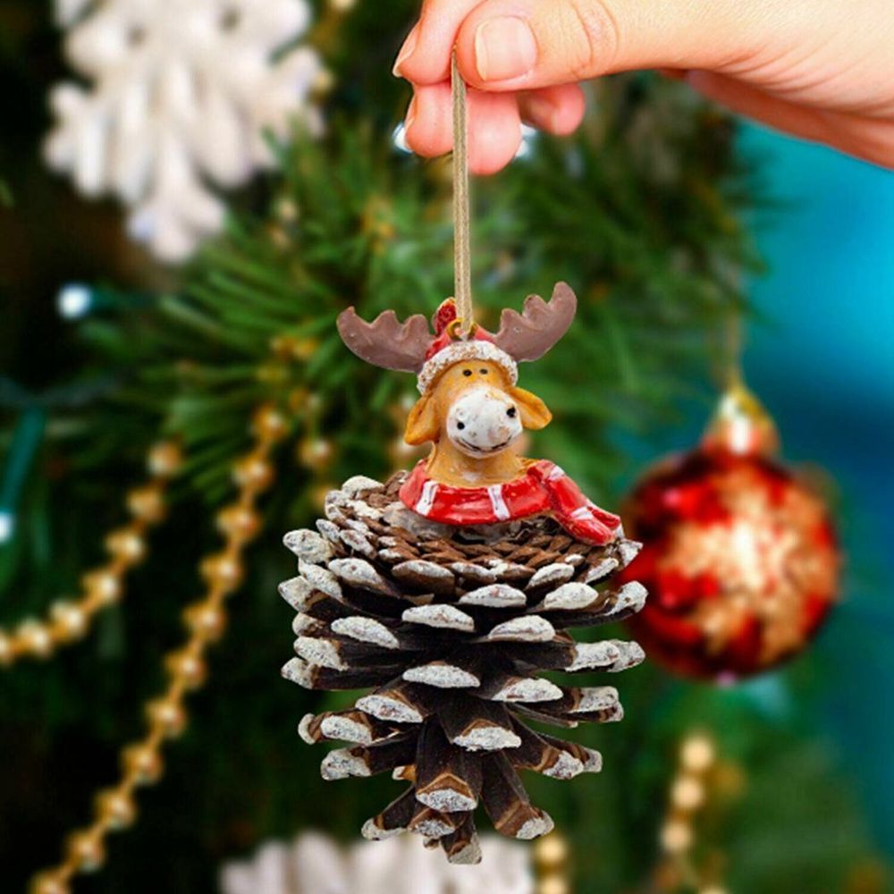 Christmas Ornament Gift 30.5cm Pinecone Wood
