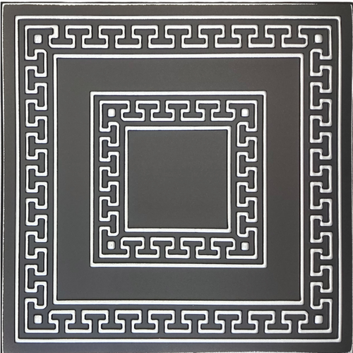 White 5 (Black&Sivler): Decorative Ceiling & Wall Panels - 2m2 (21.52 sqft) - 8 Panels