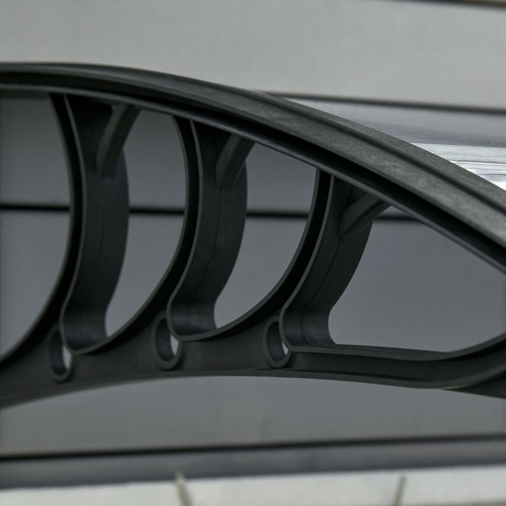 Premium Outsunny Outdoor Door Canopy - Rain & Sun Shelter with Curved Design - Easy Mounting - Versatile & Durable