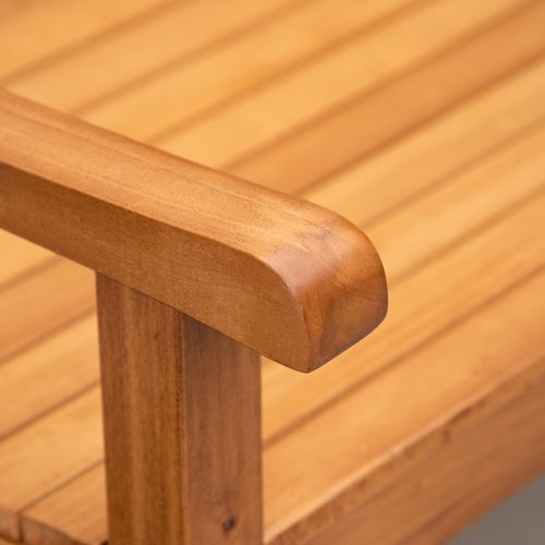 2-Seater Wooden Garden Bench Outdoor Patio Loveseat Natural