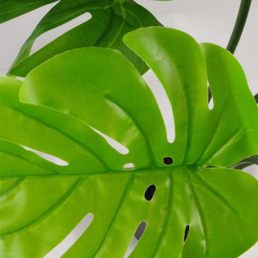 70cm Artificial Twisted Stem Monstera Plant - Lifelike and Elegant - Complete with Plastic Pot - High Quality