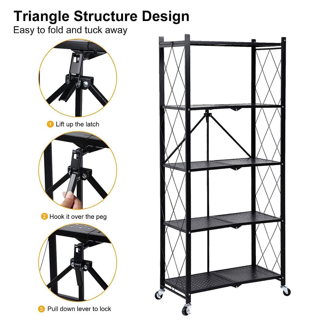 Garage Shelving Units, 5 Tiers Storage Shelves, Heavy Duty Metal Shelving Units for Storage, Kitchen, Office, Pantry