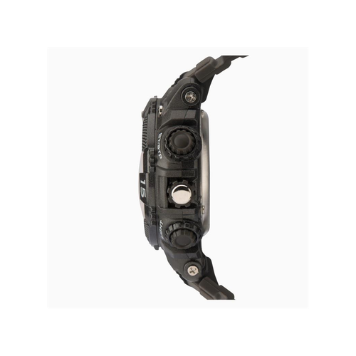 Sekonda Mens Sports Duel time Black Dial & Rubber Strap Watch-1037