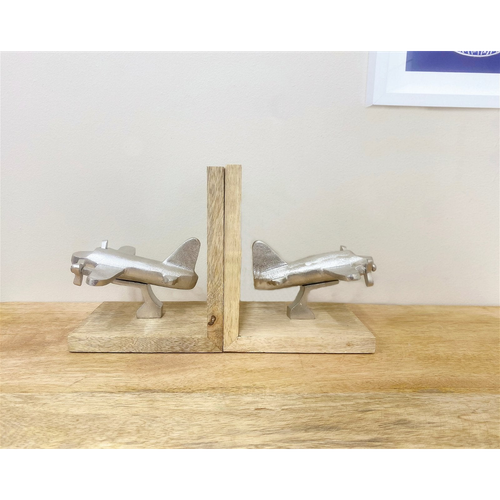 Set of Two Aeroplane Bookends