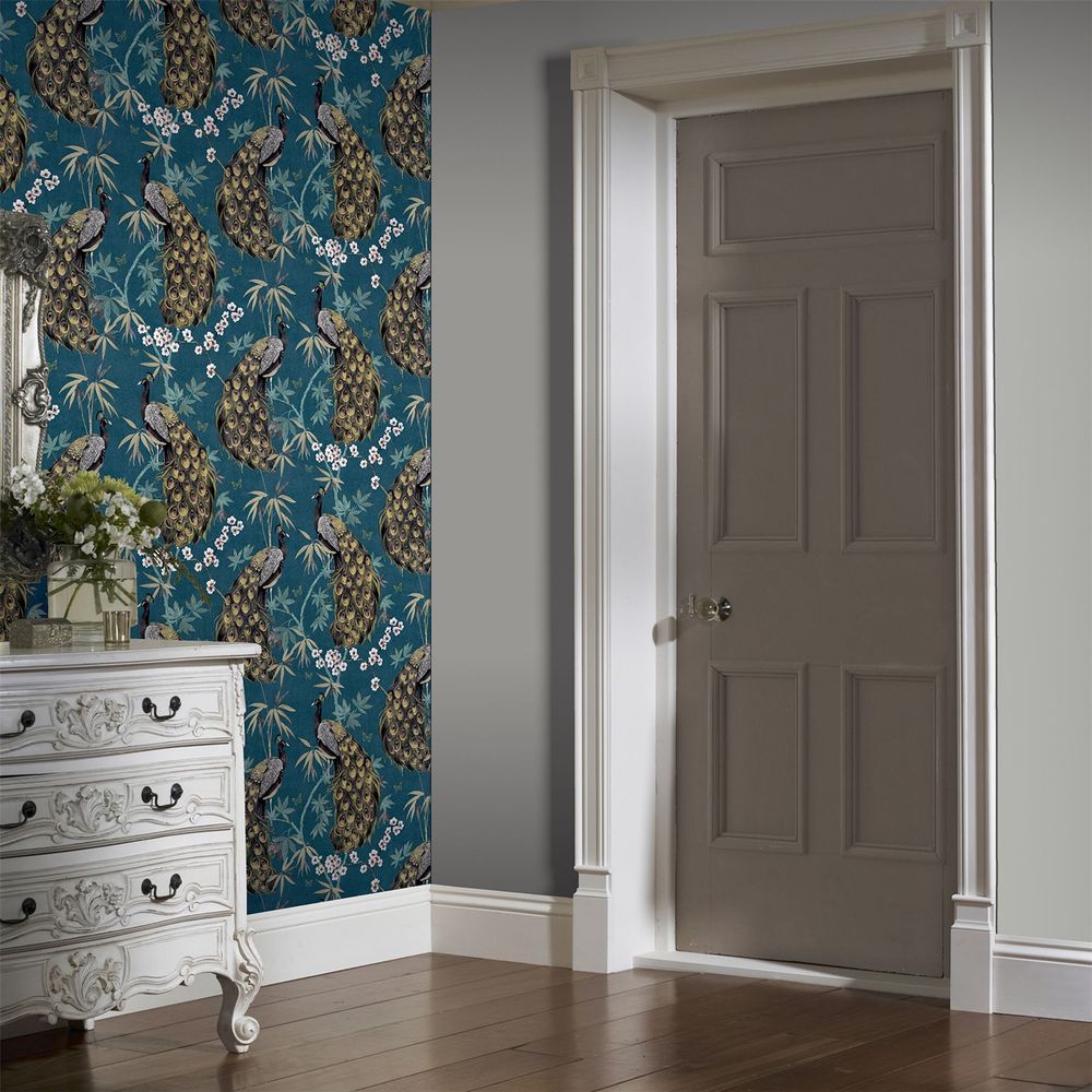 Opulent Peacock Teal & Gold sw12: Luxurious, High-Quality Decor