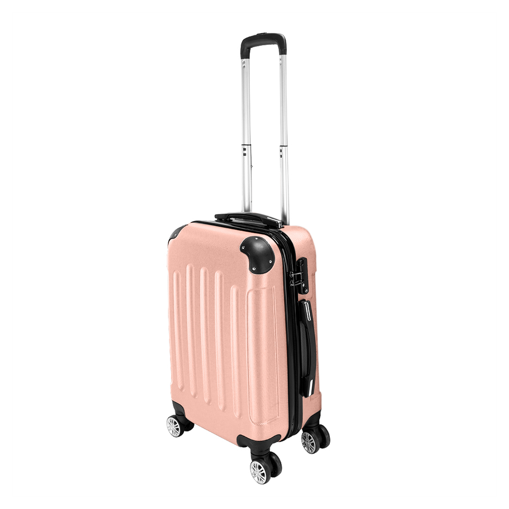 3 Pcs Suitcase Lightweight ABS Carry-on Hand Luggage 4 Spinner Wheels Trolley Case