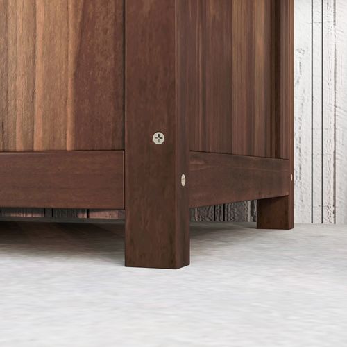 Outsunny Garden Wooden Planter Box with Trellis Flower Raised Bed Dark Brown