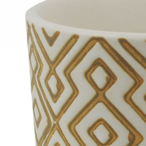 Grey Geometric Planter Plant Pot 12 x 12 x 12cm