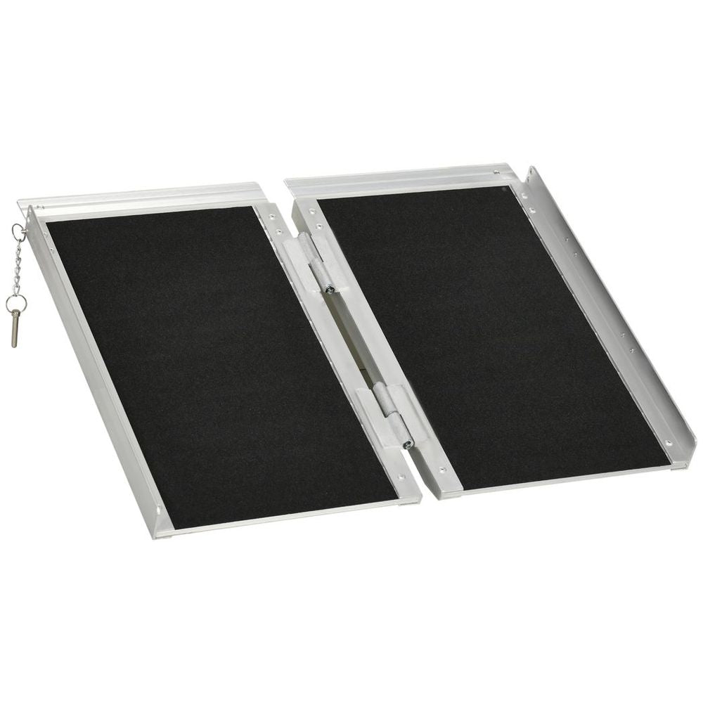Homcom Duo Wheelchair Ramp Pushchair Mobility Assistance w/Carry Handle 72x61cm
