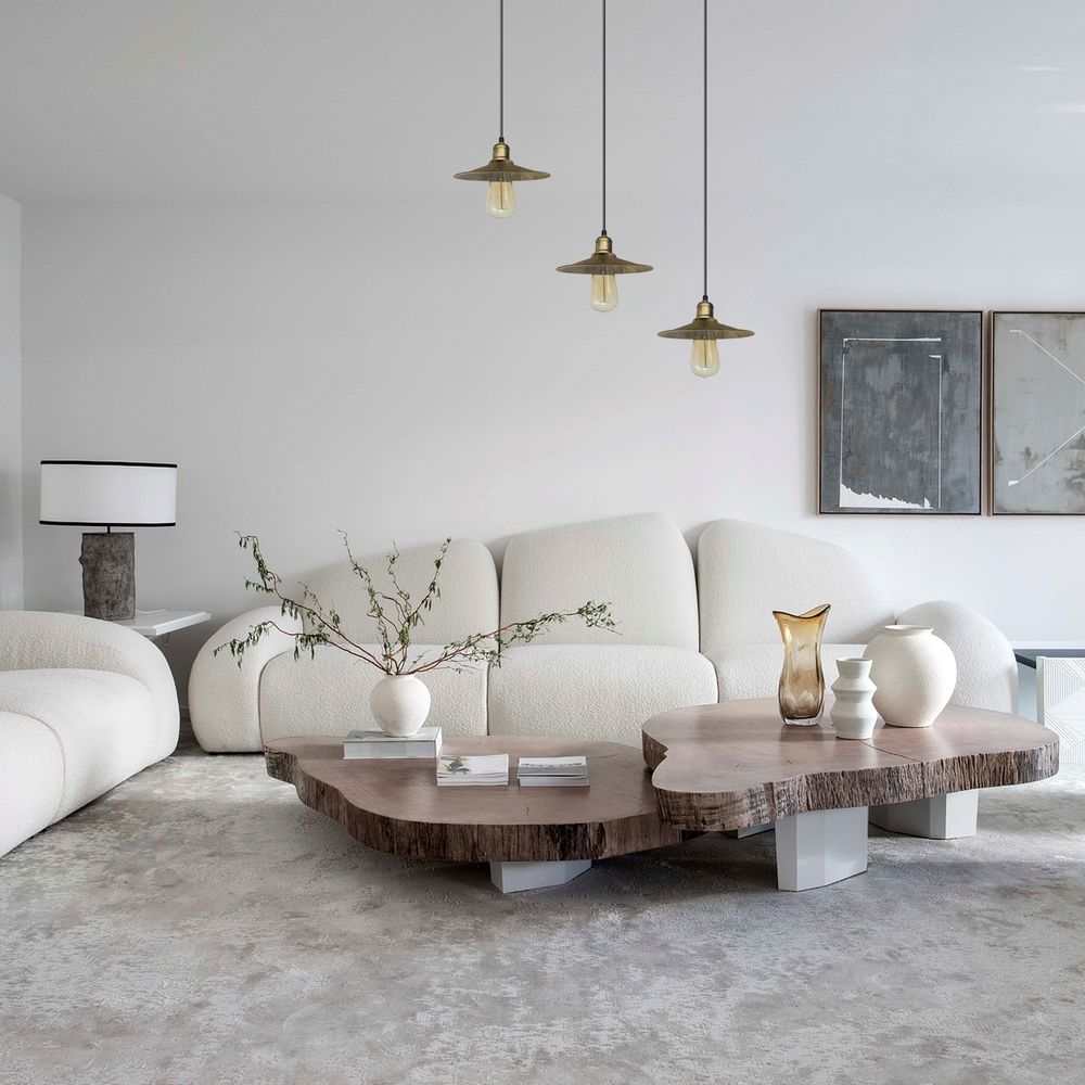 4 Head Vintage Industrial Brushed Brass Ceiling Pendant Easy Fit Light Metal 22cm Ceiling Lighting Shade