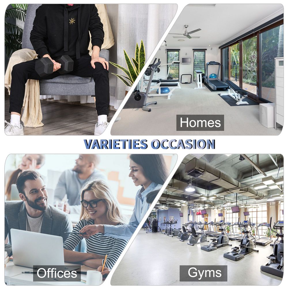 Premium 12.5KG Rubber Hex Dumbbell Set - High-Quality Hand Weights for Home Gym - HOMCOM