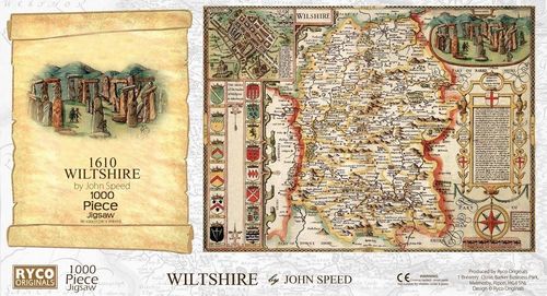 Wiltshire Historical Map 1000 Piece Jigsaw Puzzle (1610)