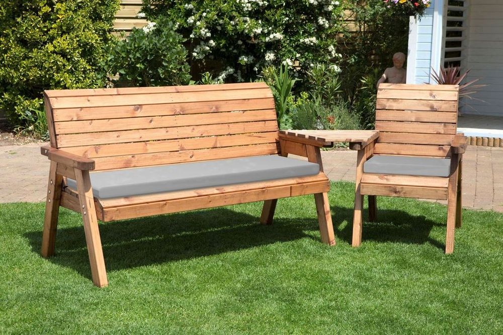 High-Quality 4 Seater Companion Set w/ Angled Tray - Hand Finished, FSC Wood, 10 Yr Guarantee