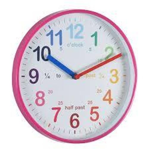 Acctim Kid's Time Teacher Wickford Pink Wall Clock 22520