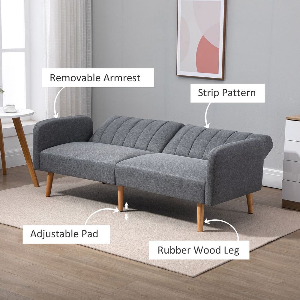 Versatile Adjustable Backrest Sofa Bed - Perfect for Living & Guest Rooms!