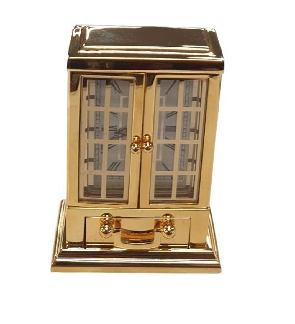 Ultimate Elegance: Gold Plated Solid Brass Miniature Clock - CLEARANCE! 🔥