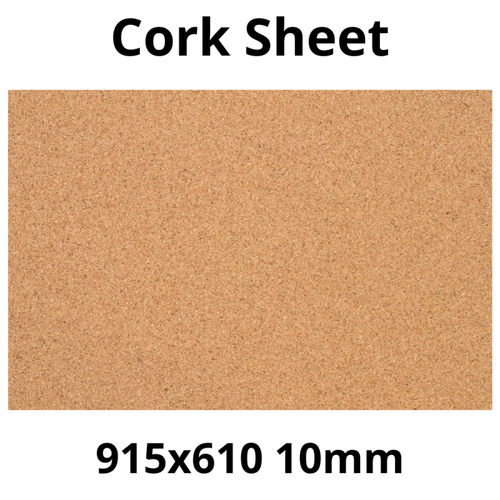 Cork Sheet - 915x610mm - 10mm - Décor and DIY - Pack of 1