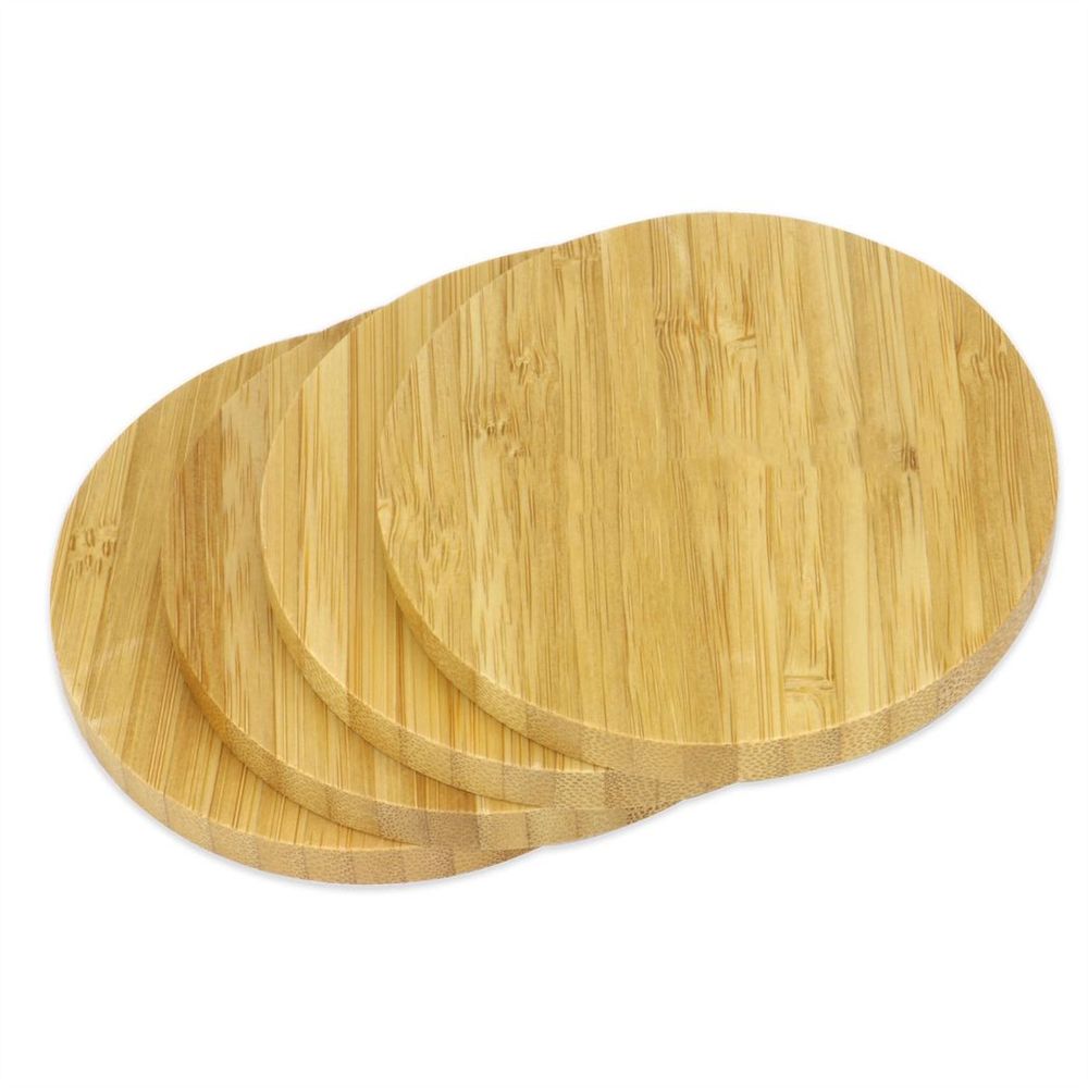 Bamboo Circle Placemats & Coasters - Set of 4 | M&W