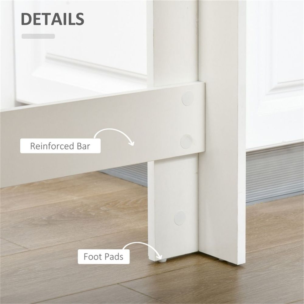 Coffee Table / Bar table | Clean white frame, with wood-effect table top | Grey