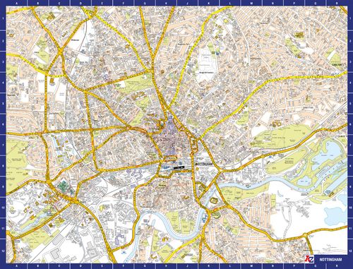 A to Z Map of Nottingham 1000 Piece Jigsaw Puzzle