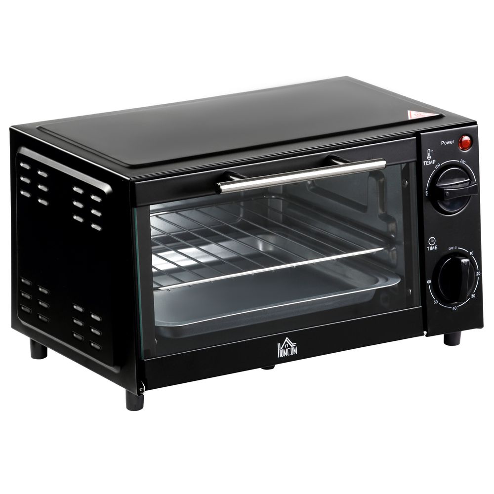 Mini Oven, 9L Countertop Electric Grill, Toaster Oven 750W
