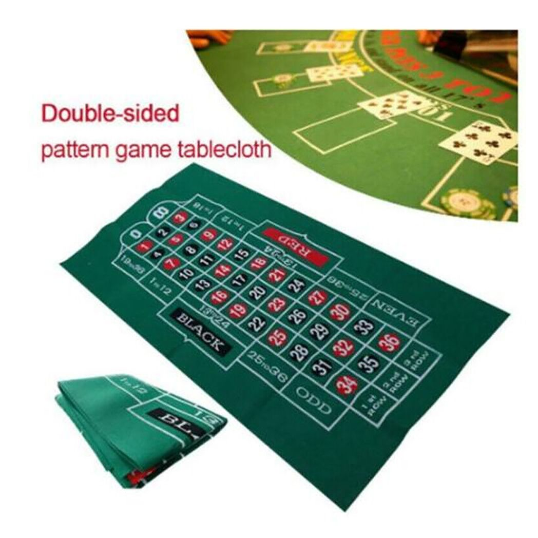 Waterproof Blackjack Roulette Casino Poker Table Top Felt Cloth Cover Mat