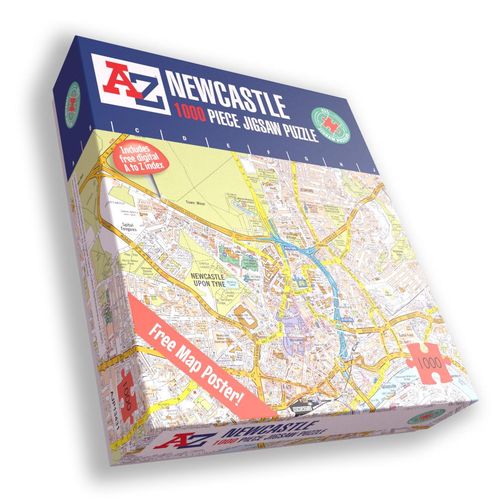 A to Z Map of Newcastle 1000 Piece Jigsaw Puzzle