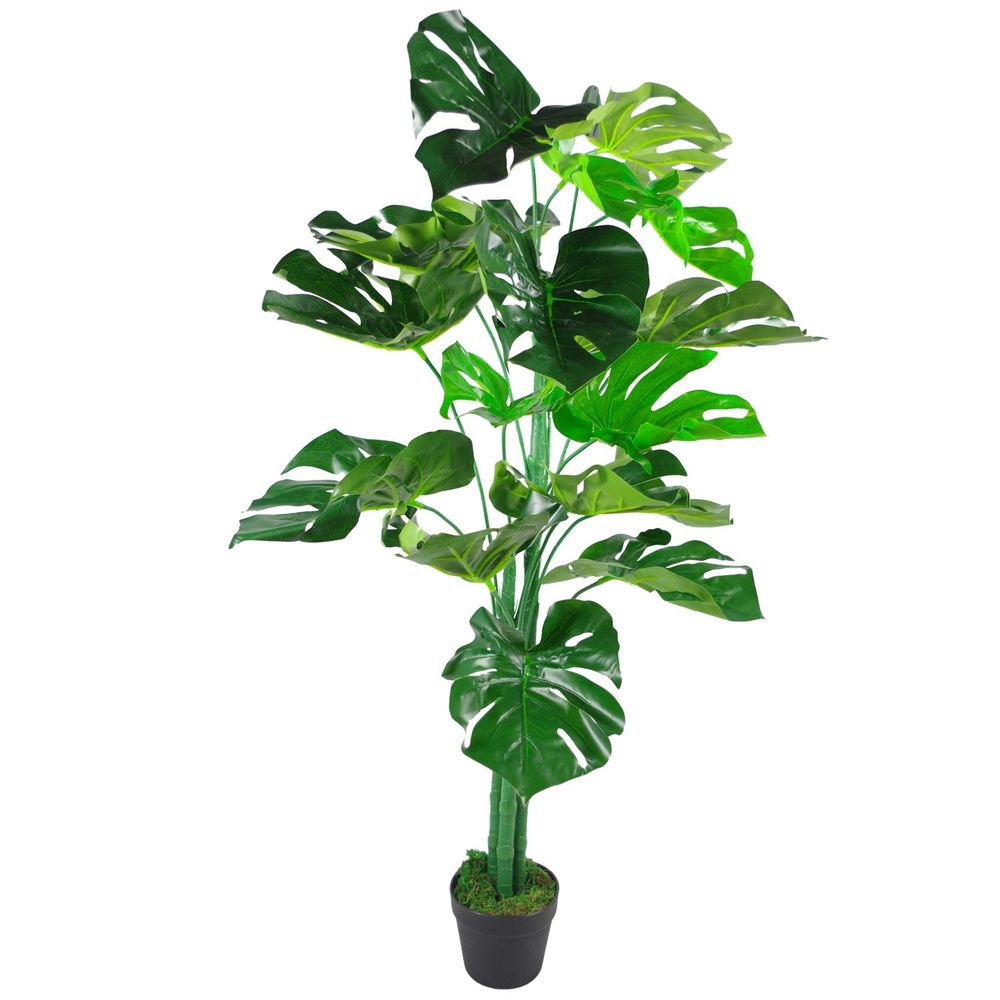 Premium 120cm Artificial Monstera Plant - Realistic Foliage - Ideal for Home Décor
